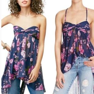 Free People criss cross back tunic top size small